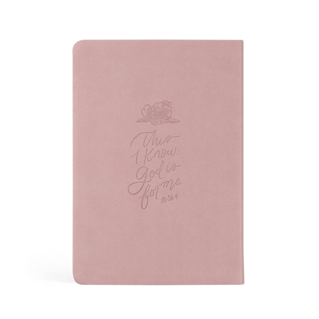 Back cover with Psalm 56:9, "This I know, God is for me", in script