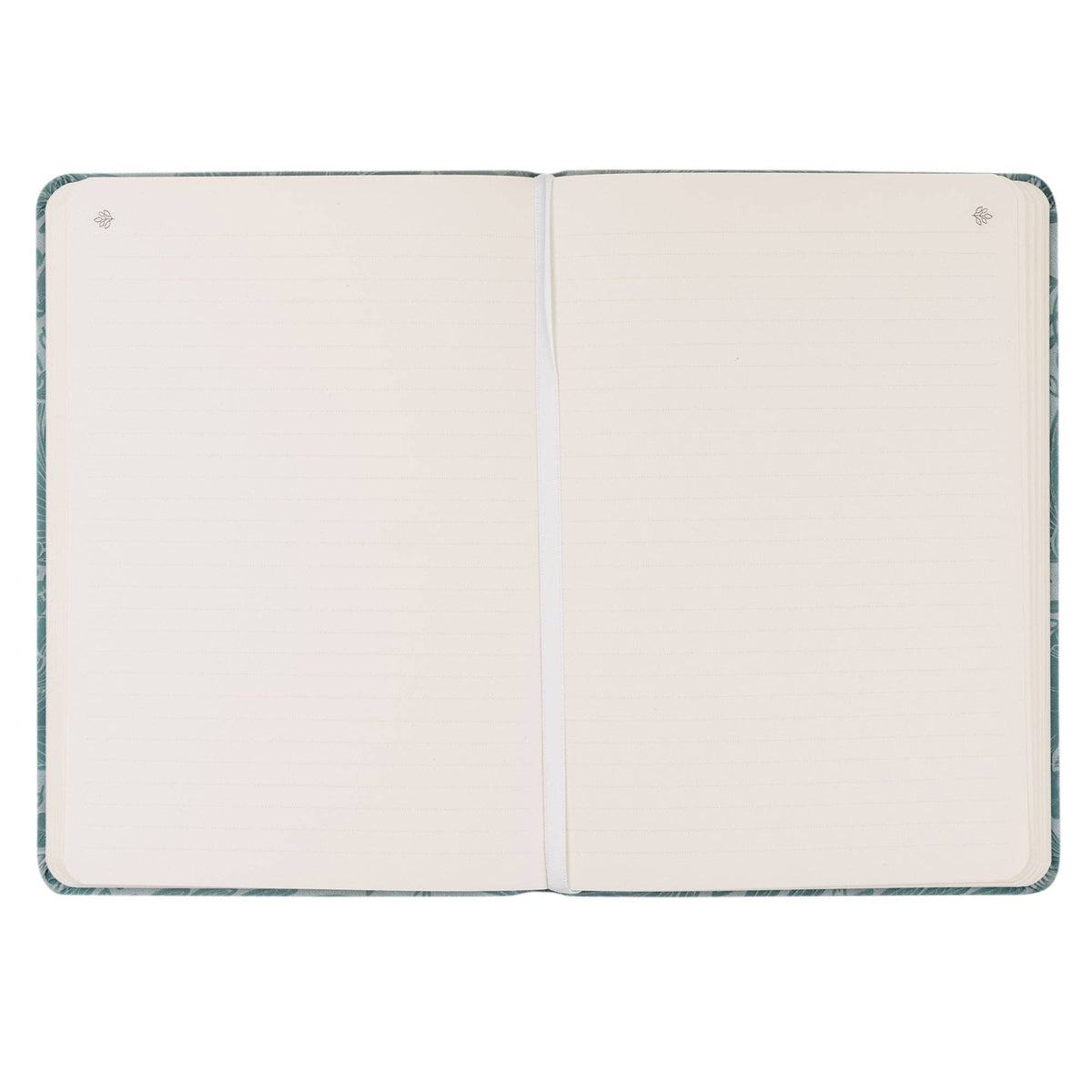 Lined pages with a ribbon bookmark