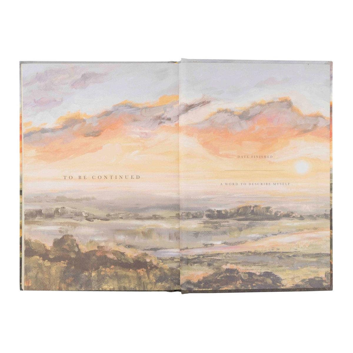 Closing pages printed with the sunset, reading "To be continued"