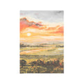 Hardcover notebook with a painted sunset over marshland and "Let there be light"