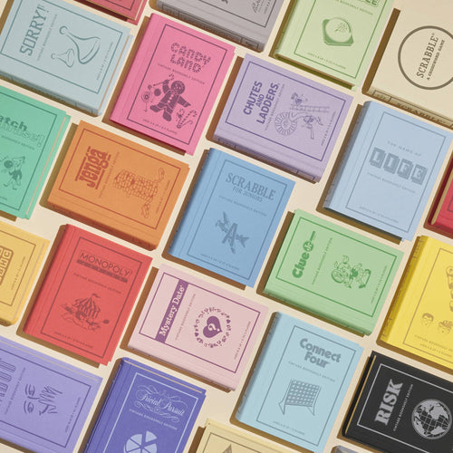 25-Pack Vintage Bookshelf Assortment of Classic Board Games