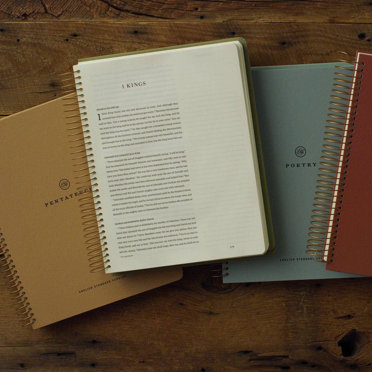ESV Spiral-Bound Journaling Bible, Five-Volume Set, Hardcover