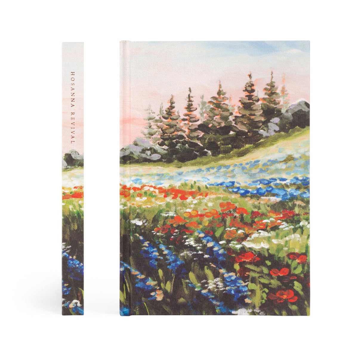 Spine beside the front cover of the meadow notebook