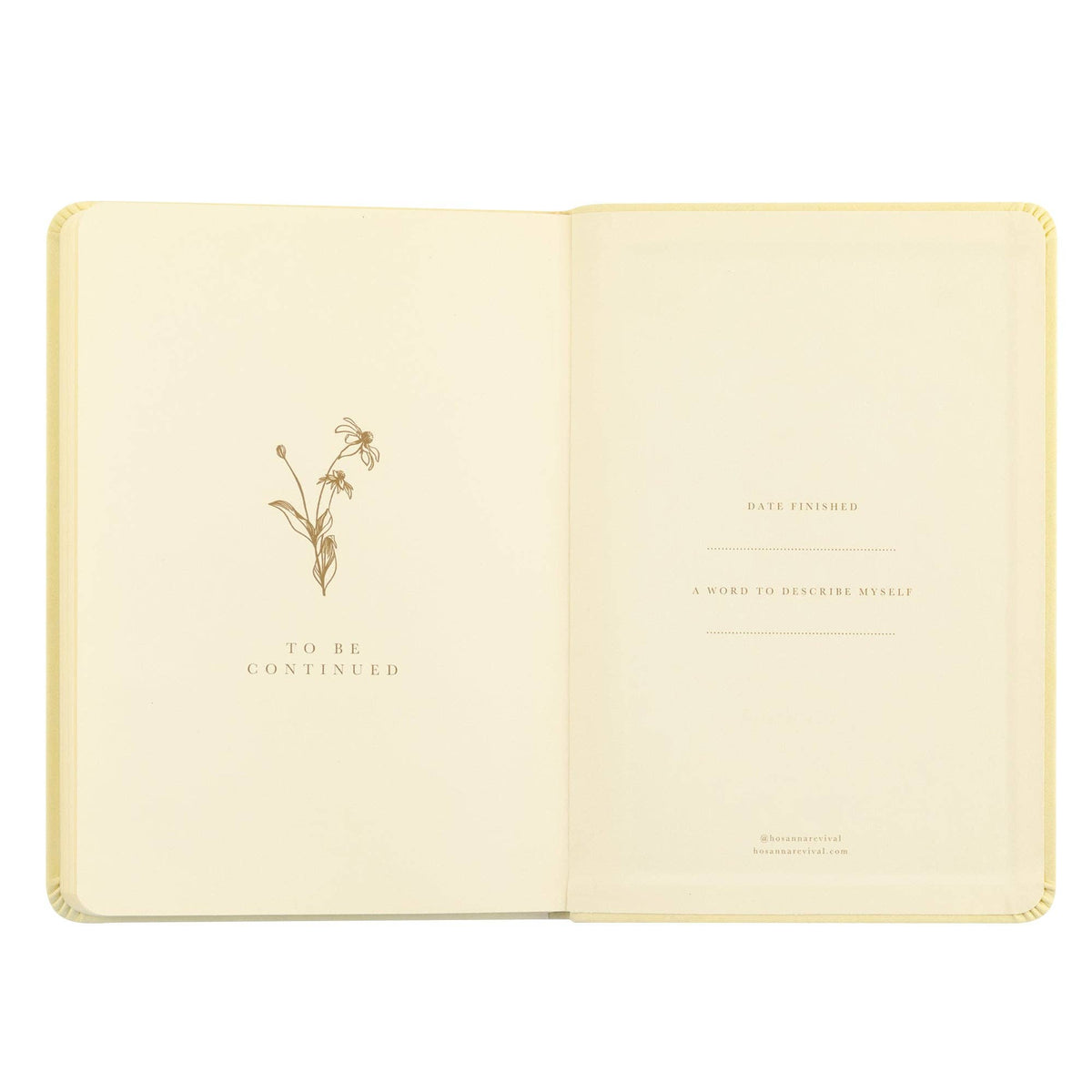 Closing pages with a small flower, reading "To be continued"