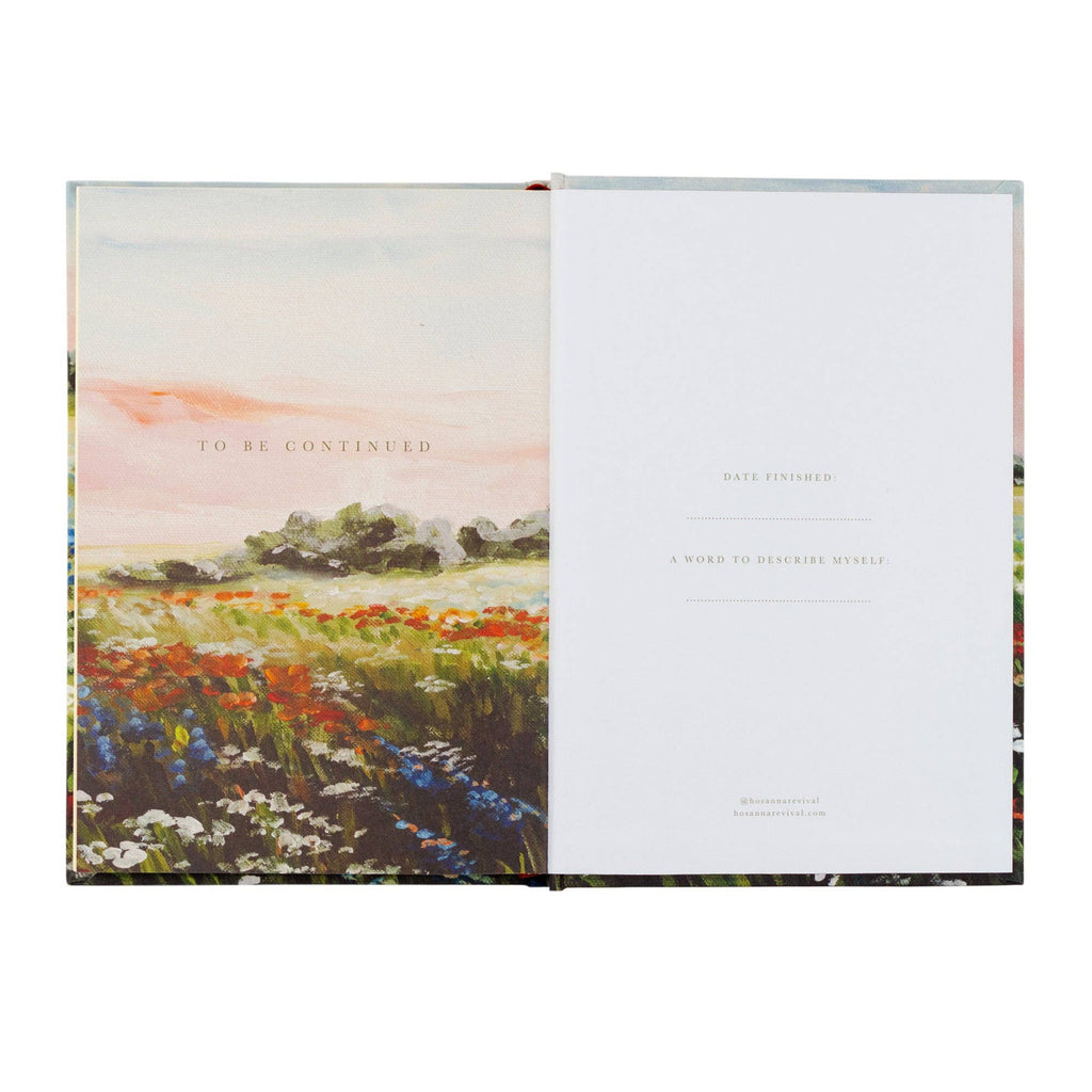 Closing pages printed with the meadow, reading "To be continued"