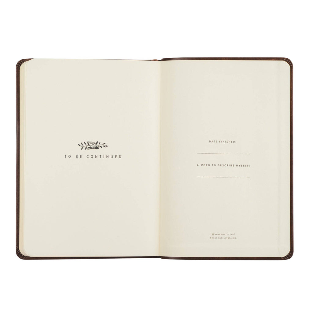 Closing pages reading "To be continued", with spaces for the date finished
