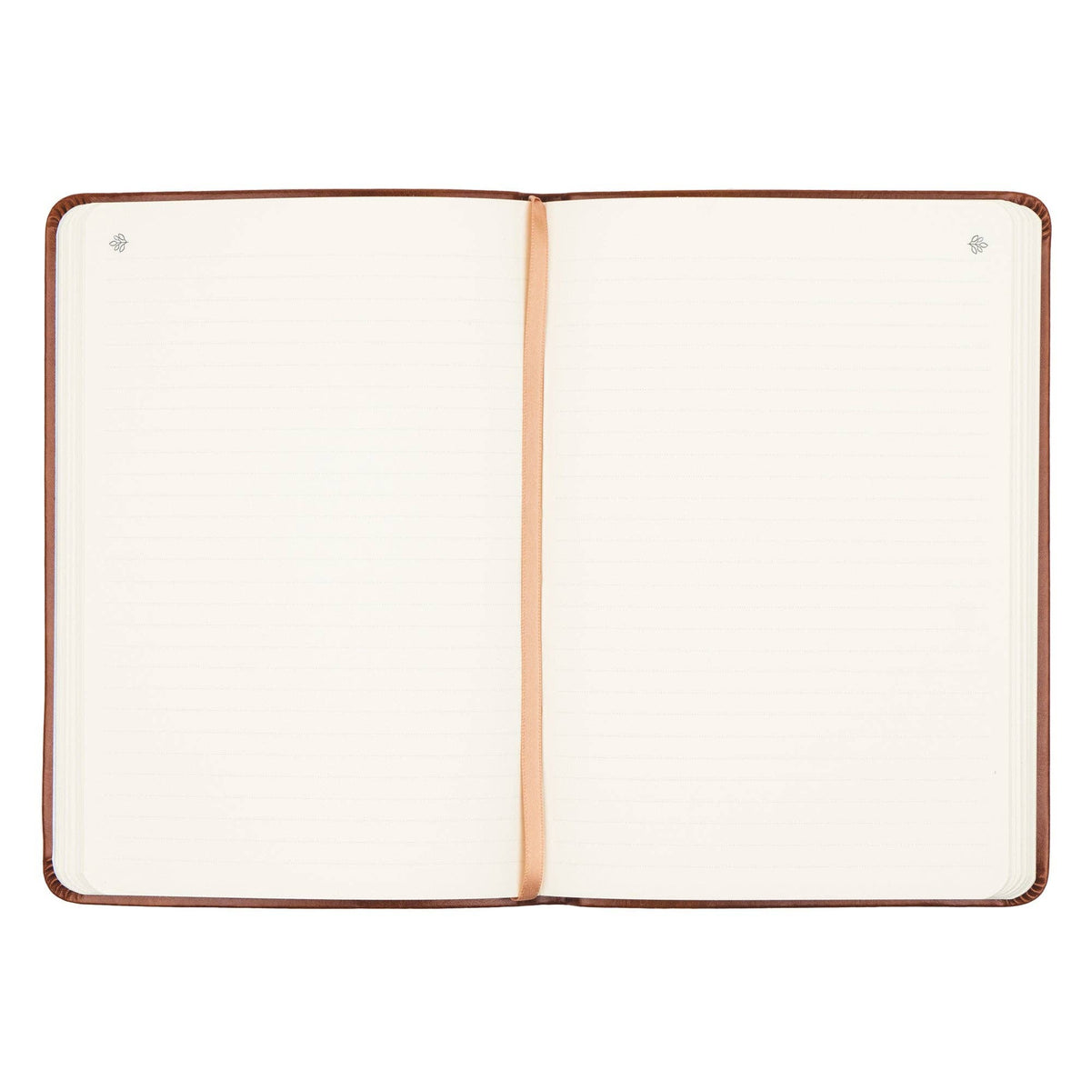 Lined pages with a ribbon bookmark