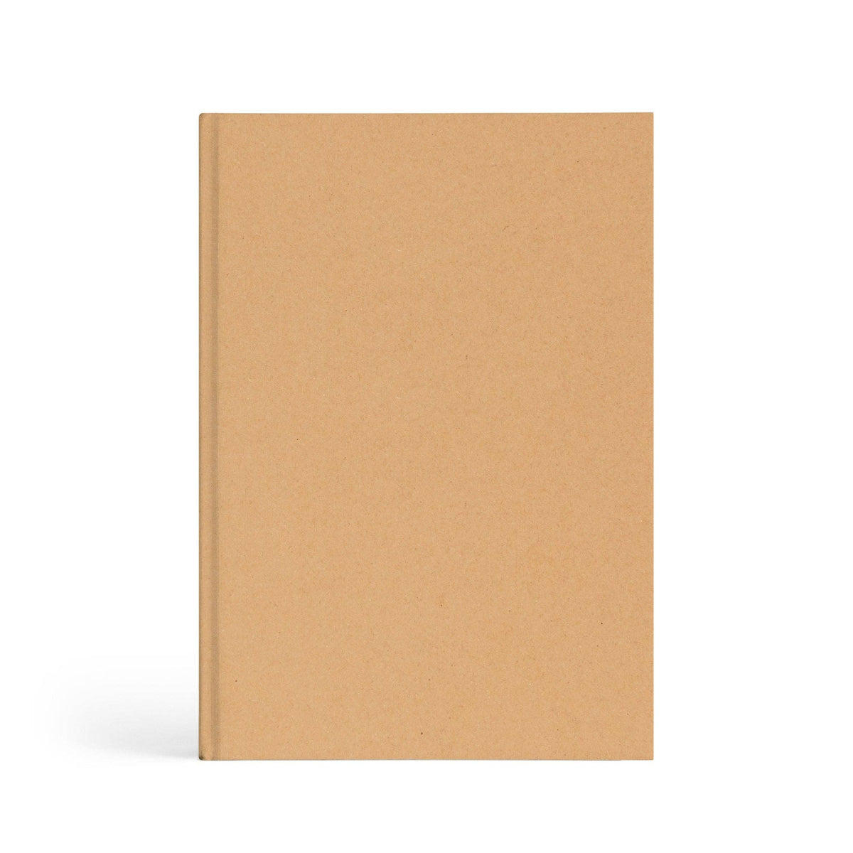 Plain kraft hardcover notebook, front cover