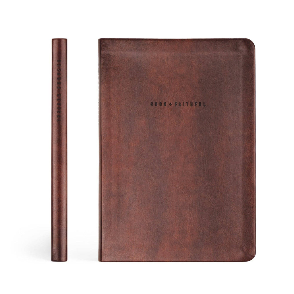 Spine beside the front cover of the "Good + Faithful" notebook