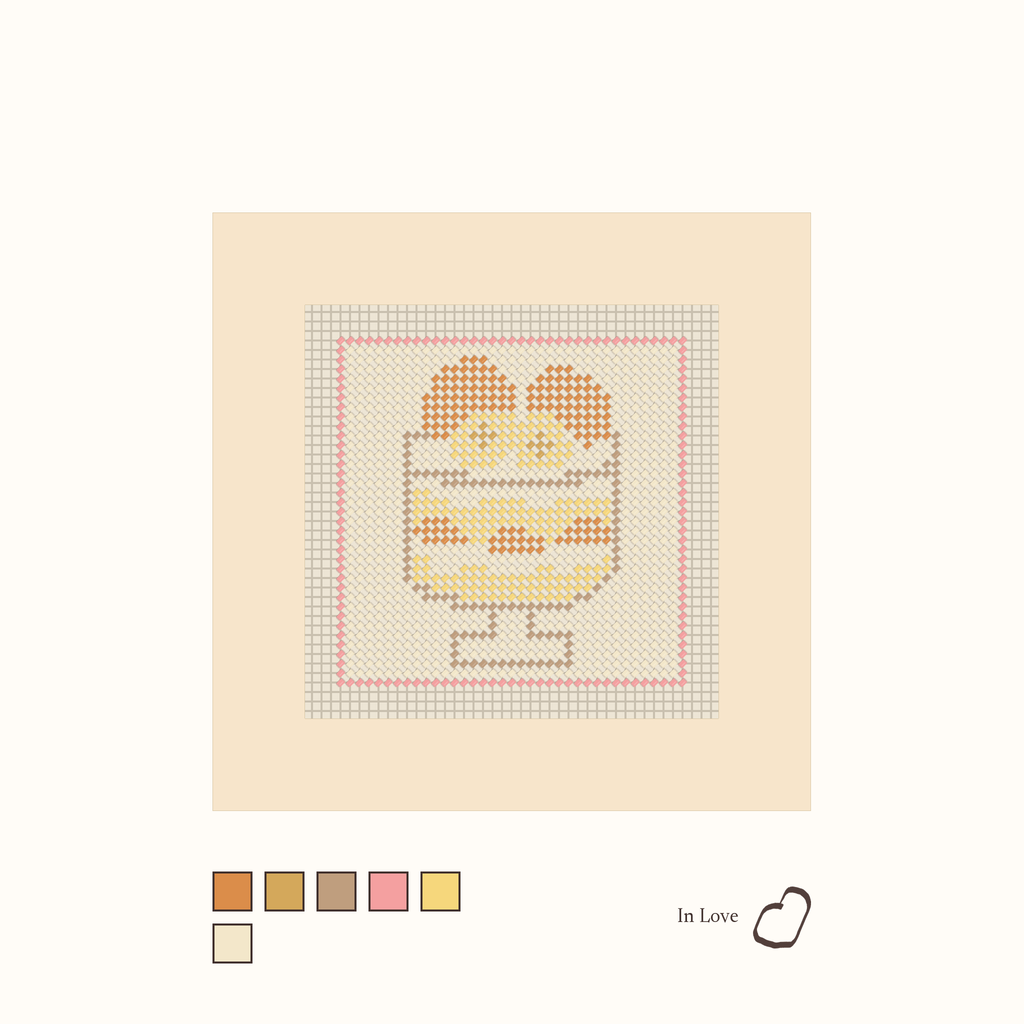 Banana Pudding shown stitched