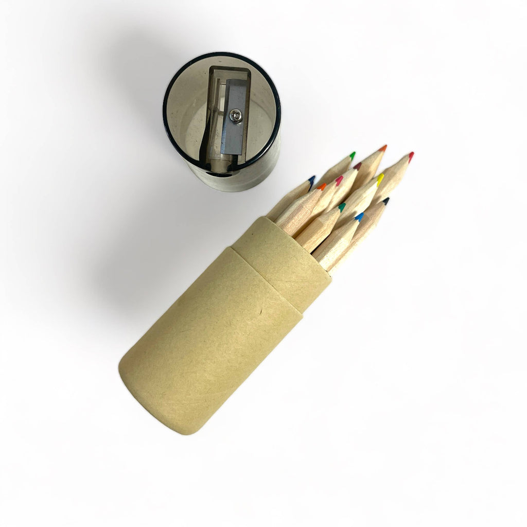 Mini Travel Colored Pencils with Built-In Sharpener