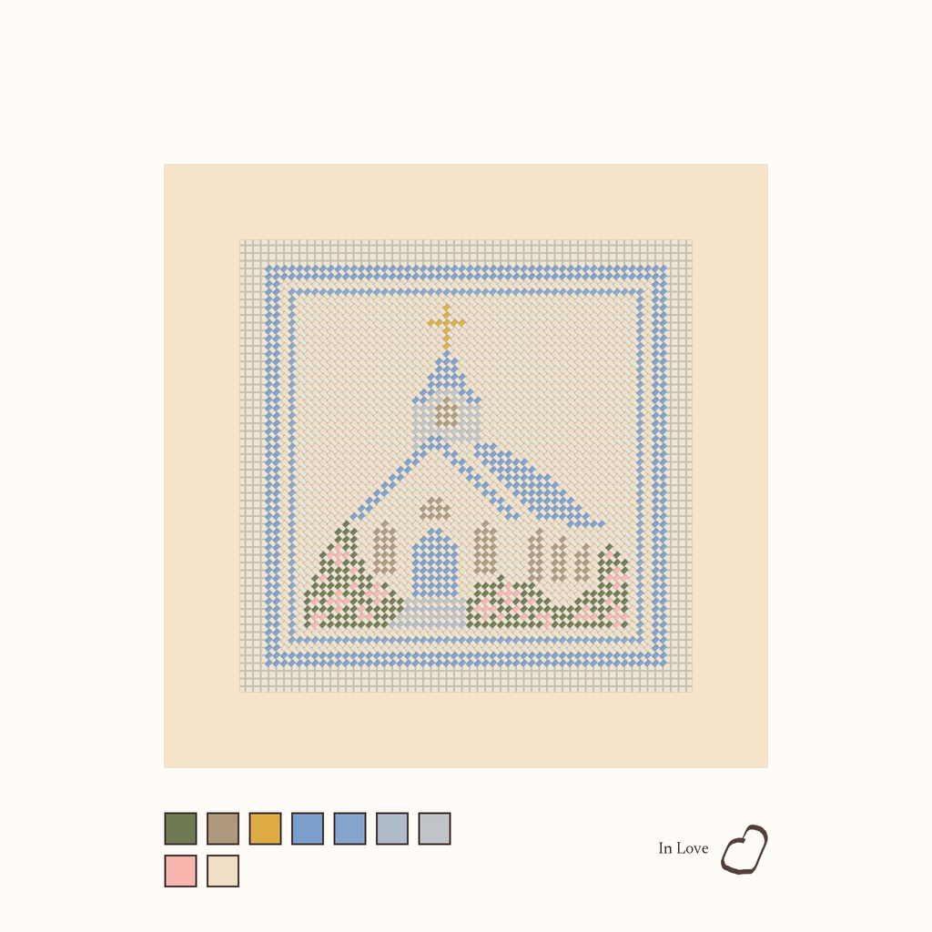 Chapel shown stitched