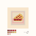 Cherry Pie design as painted: a slice of cherry pie on a pink plate