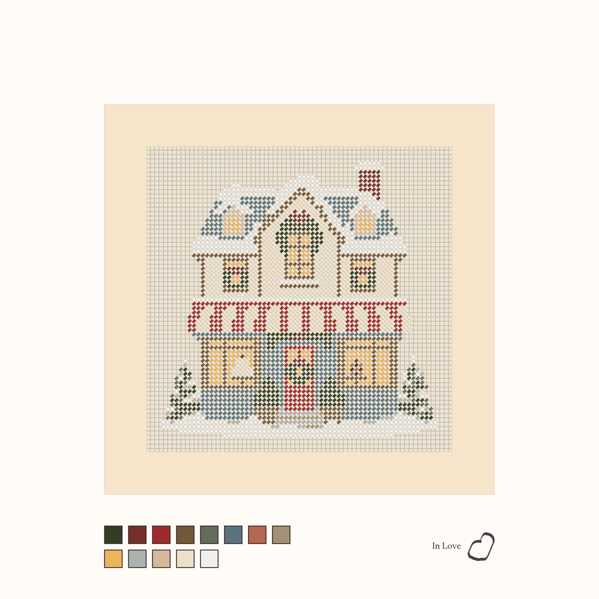 Christmas Bakery shown stitched