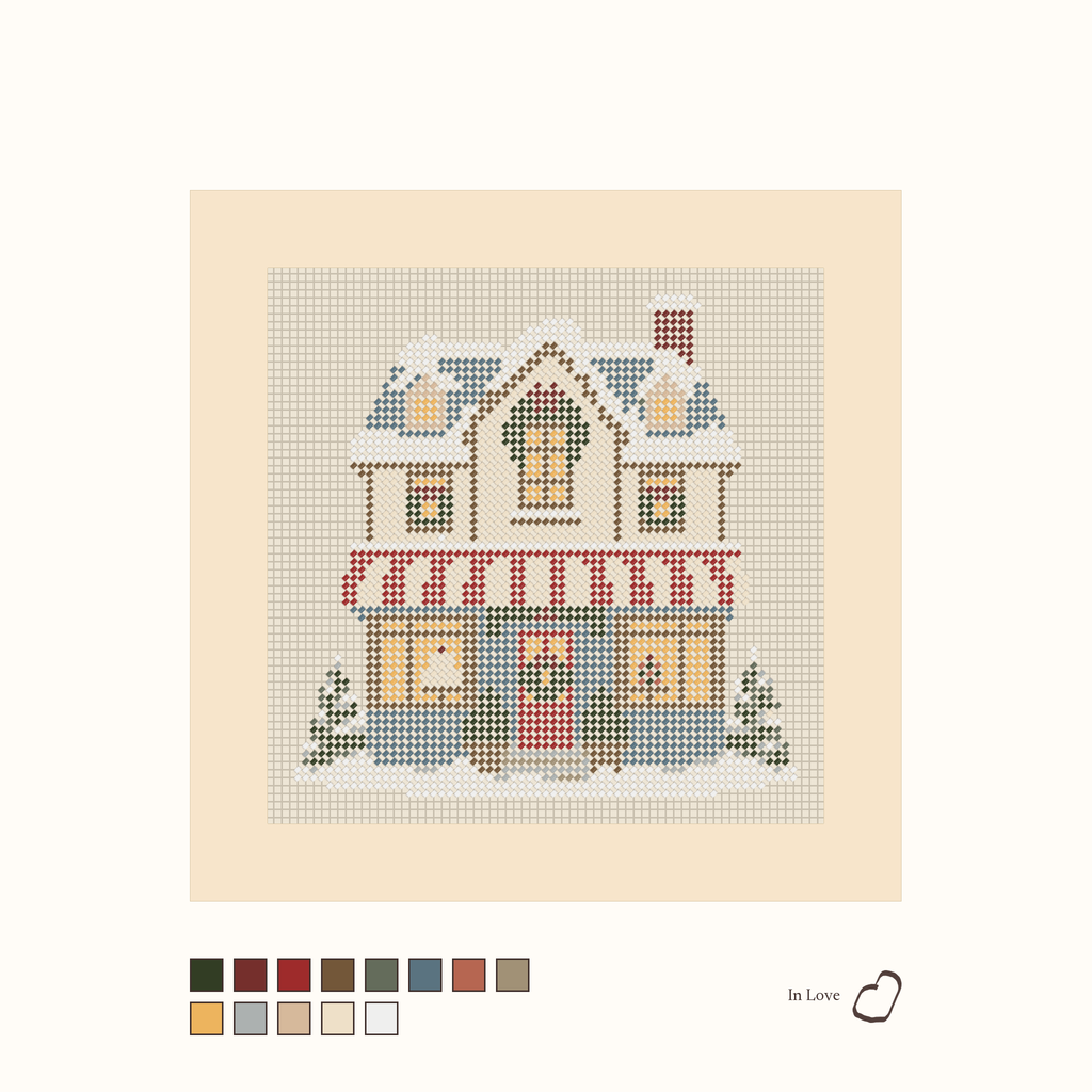 Christmas Bakery shown stitched