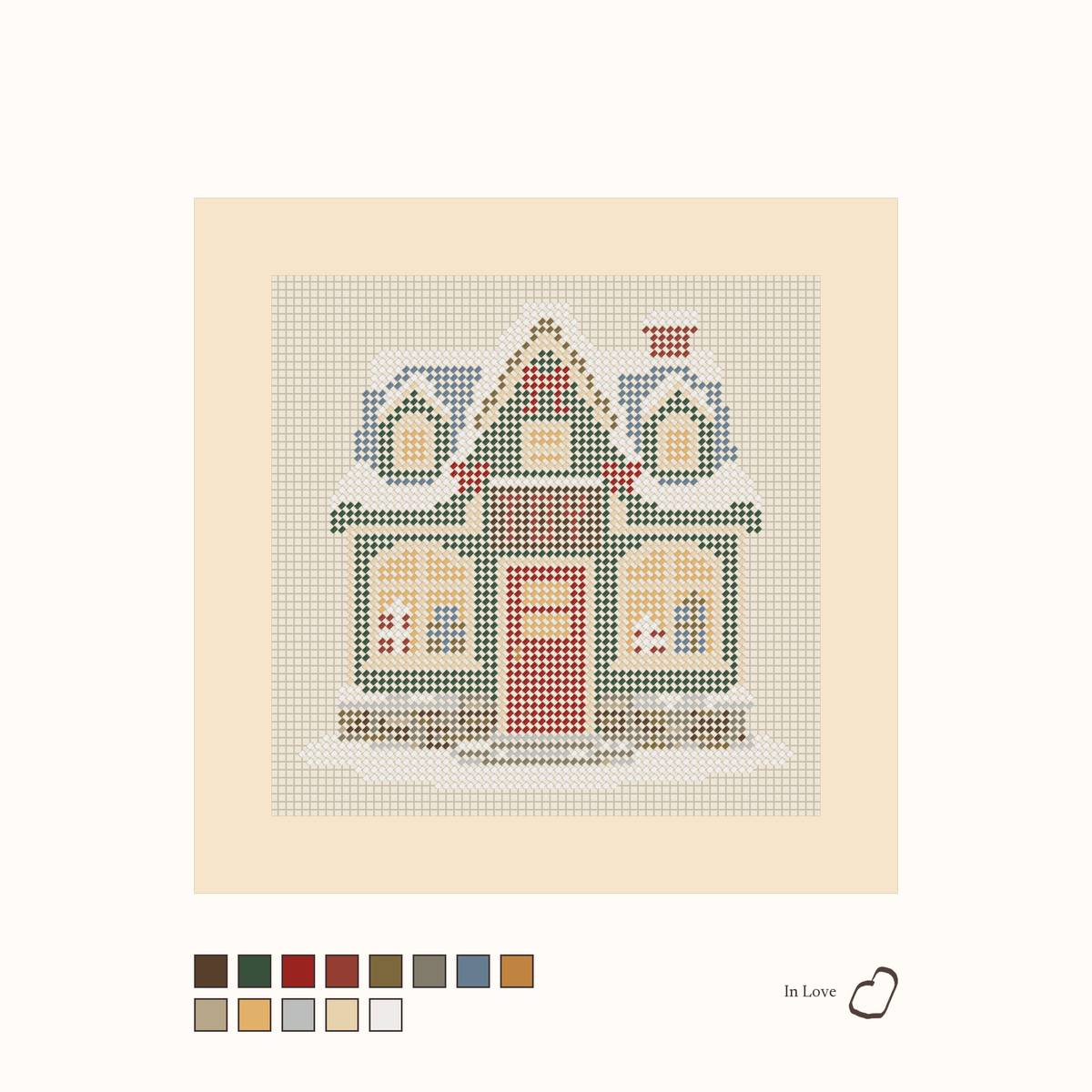 Christmas Toy Shop shown stitched