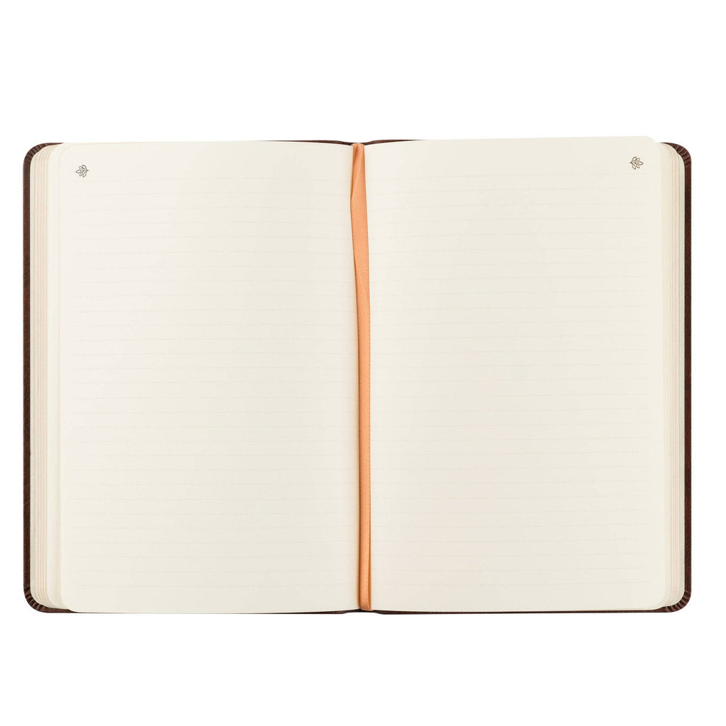 Lined pages with a ribbon bookmark