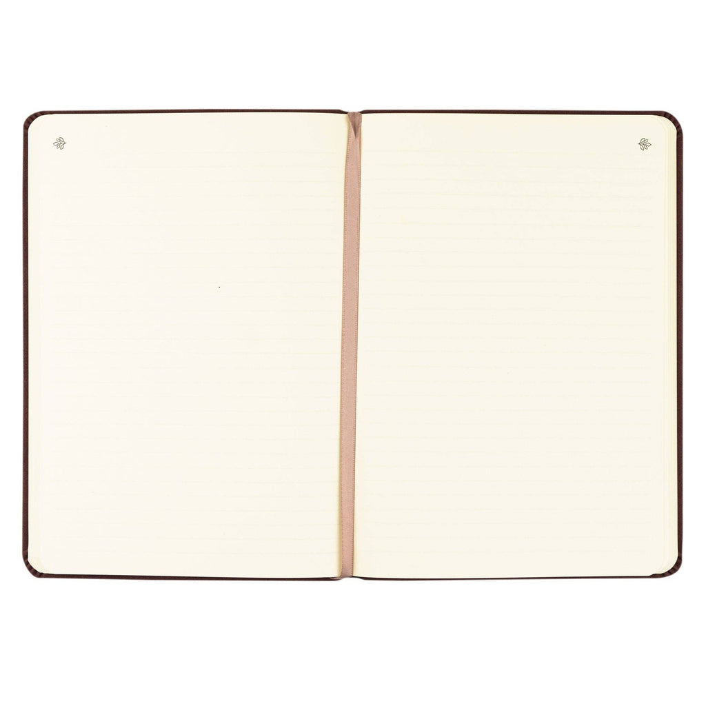Lined pages with a ribbon bookmark