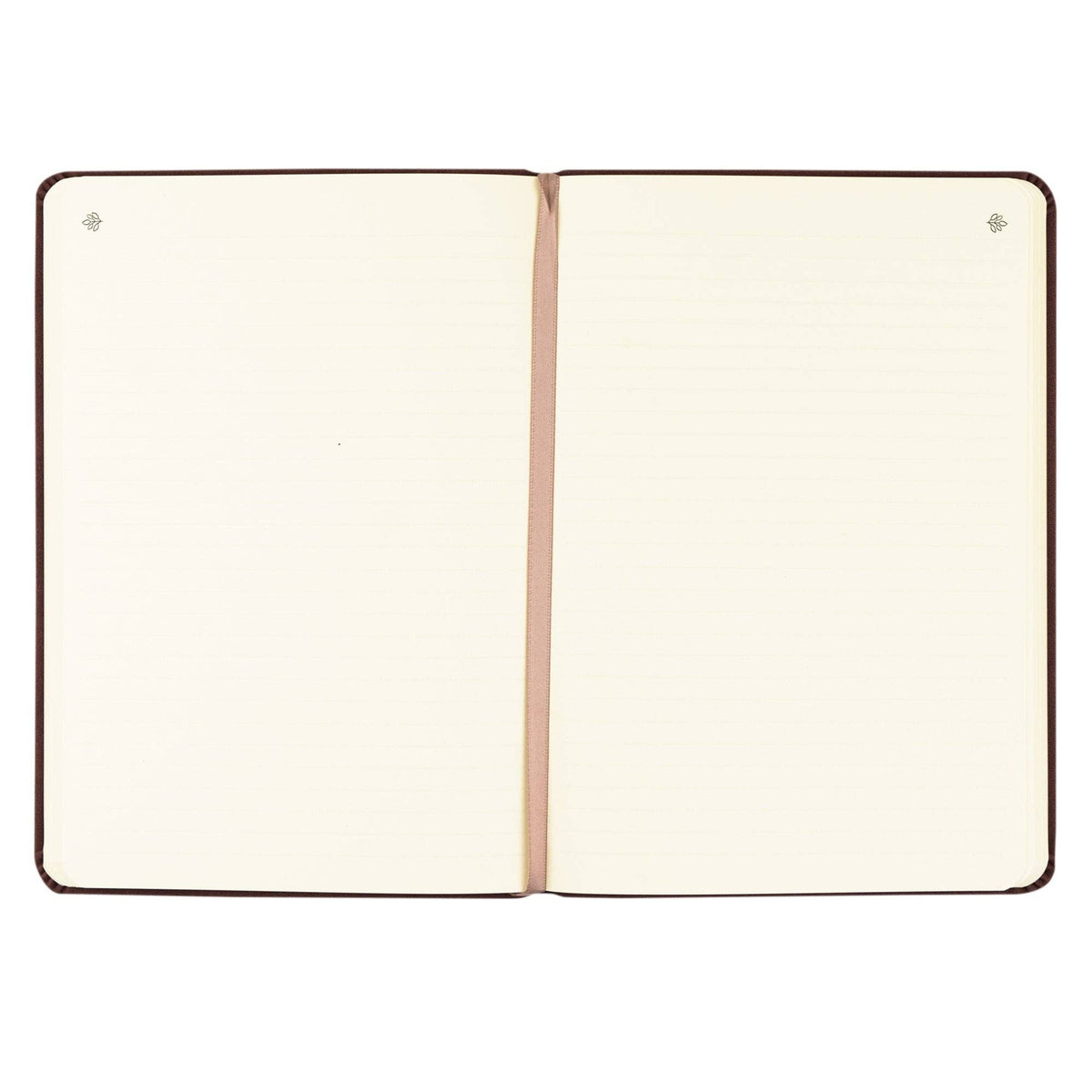 Lined pages with a ribbon bookmark