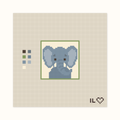 Elephant hand-painted needlepoint canvas: a pleasant elephant