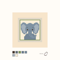 Elephant design as painted: a pleasant elephant