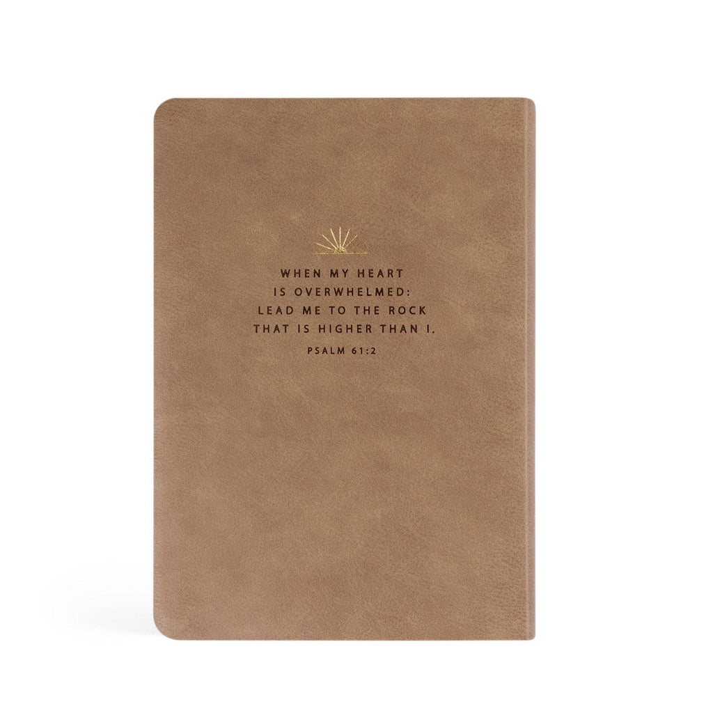 Back cover with Psalm 61:2, "Lead me to the rock that is higher than I"