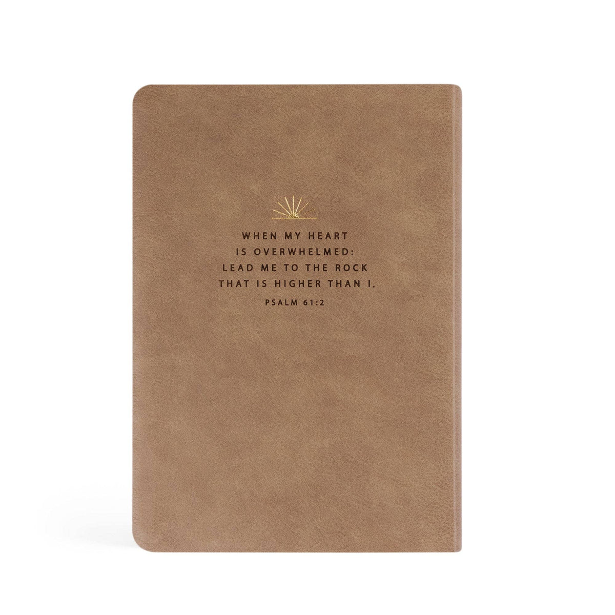 Back cover with Psalm 61:2, "Lead me to the rock that is higher than I"