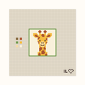 Giraffe hand-painted needlepoint canvas: a pleasant giraffe