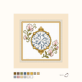 Heirloom Diamond design as painted: a bright white faceted diamond placed between flowers