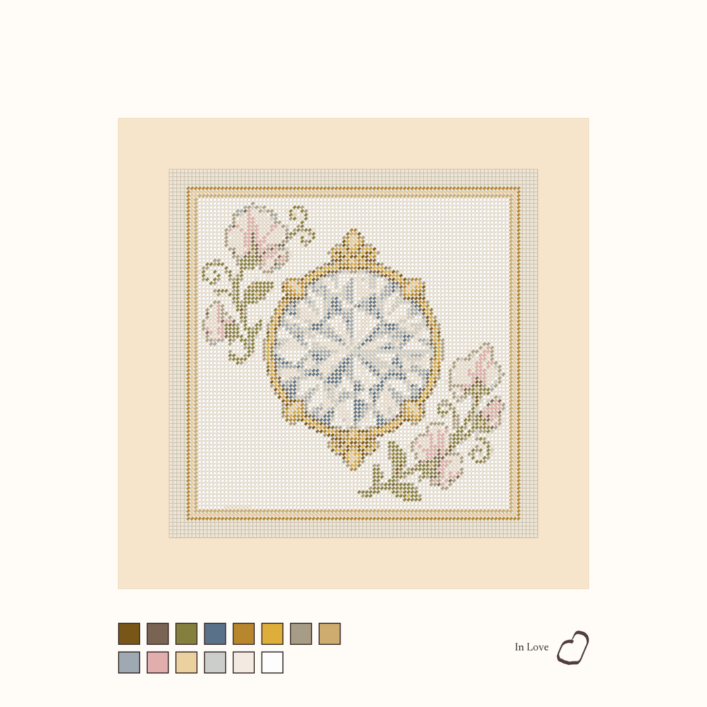 Heirloom Diamond shown stitched