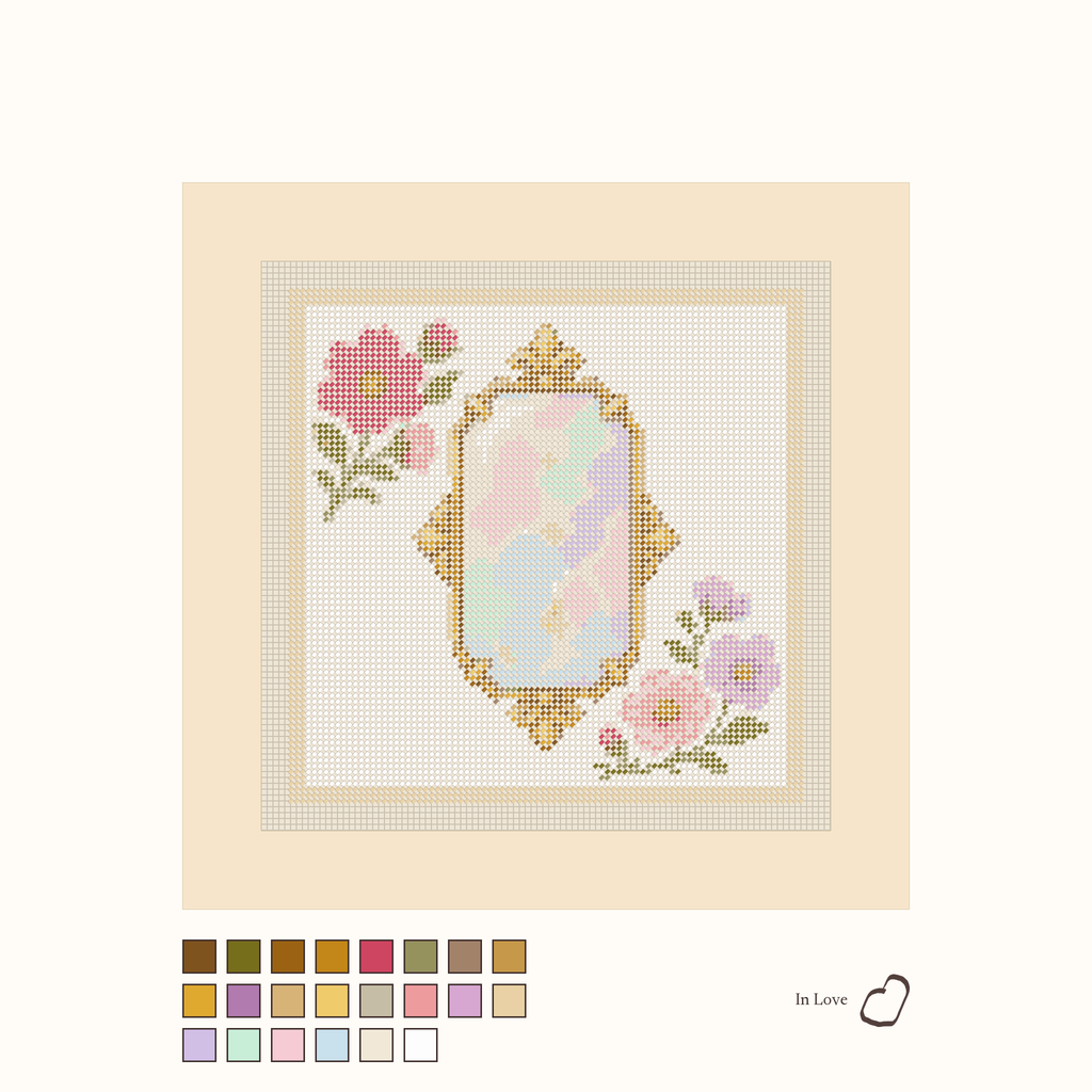 Heirloom Opal shown stitched