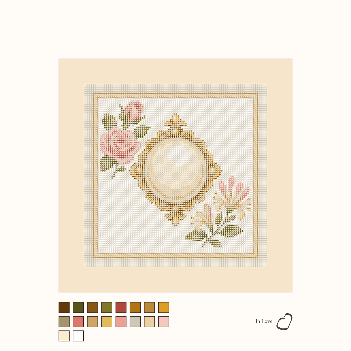 Heirloom Pearl shown stitched
