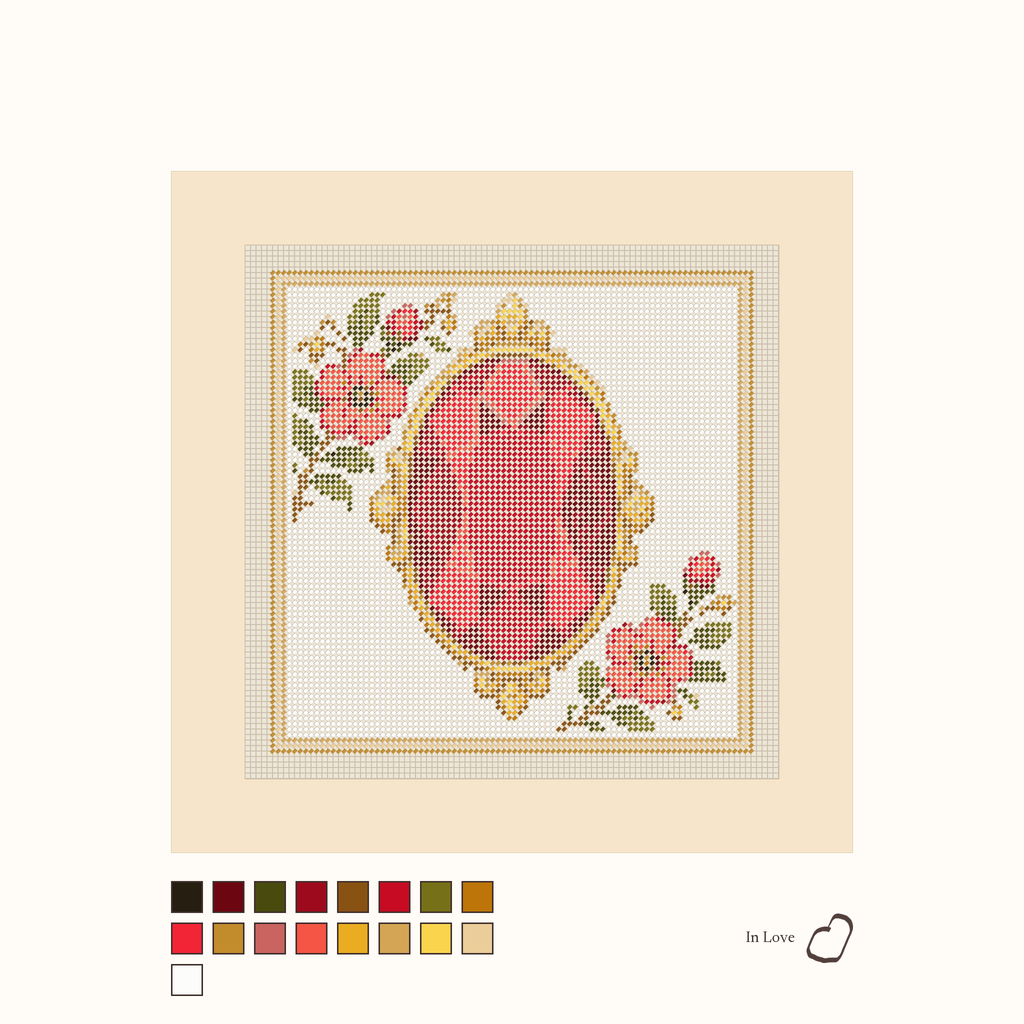 Heirloom Ruby shown stitched