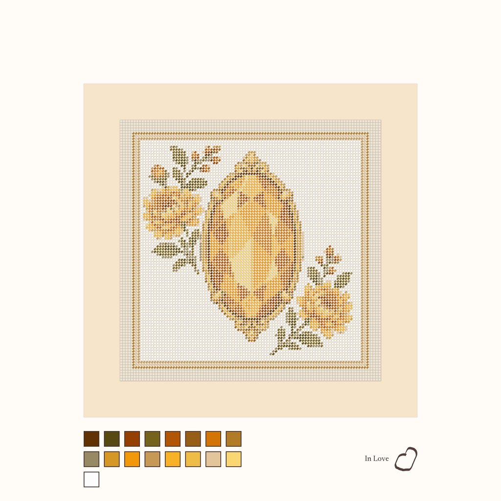 Heirloom Topaz shown stitched