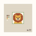 Lion hand-painted needlepoint canvas: a pleasant lion