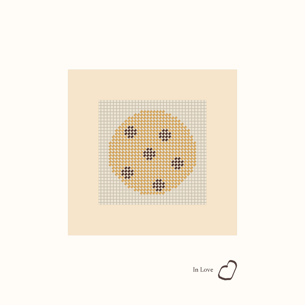 Mini Chocolate Chip Cookie shown stitched