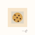 Mini Chocolate Chip Cookie design as painted: a golden chocolate chip cookie