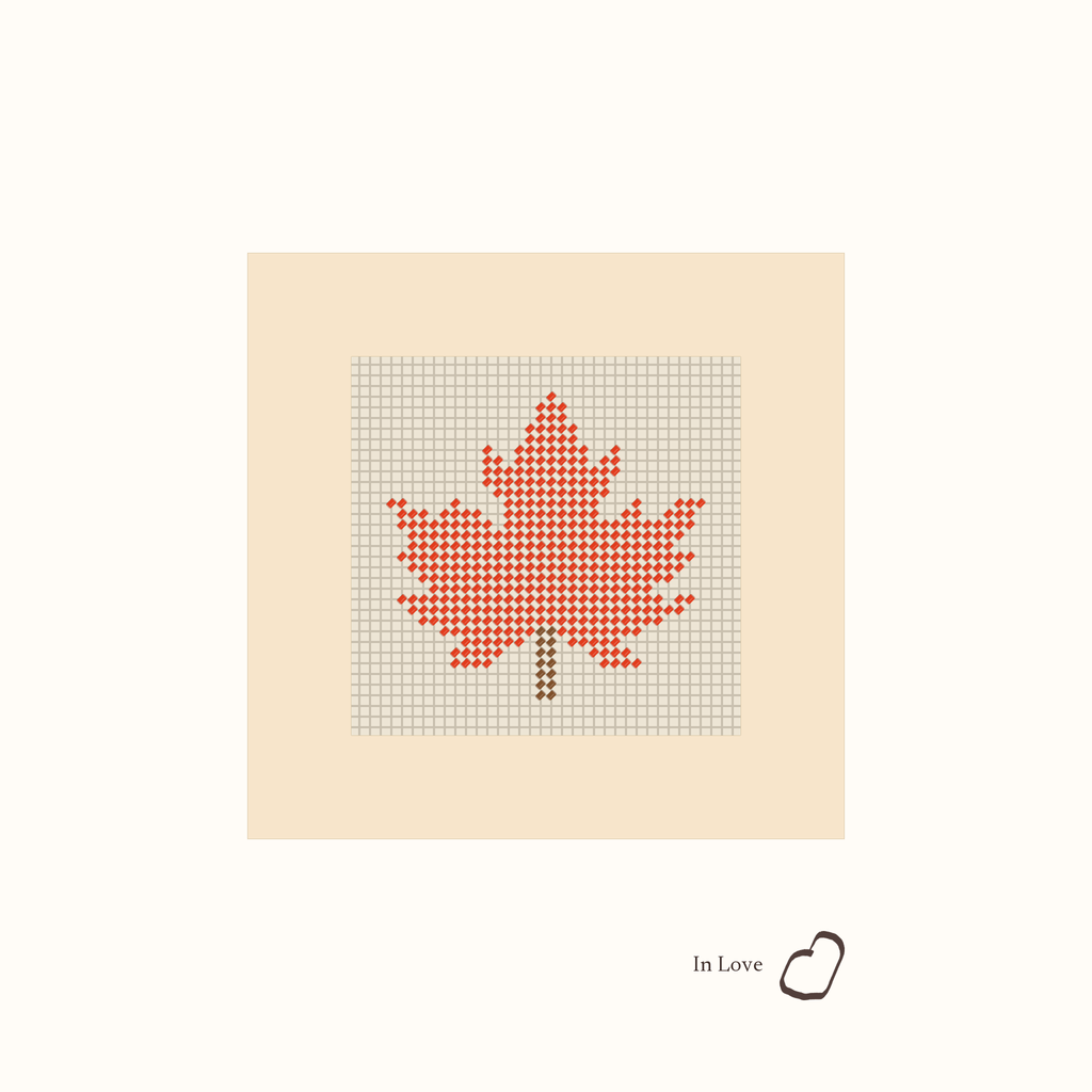 Mini Maple Leaf shown stitched