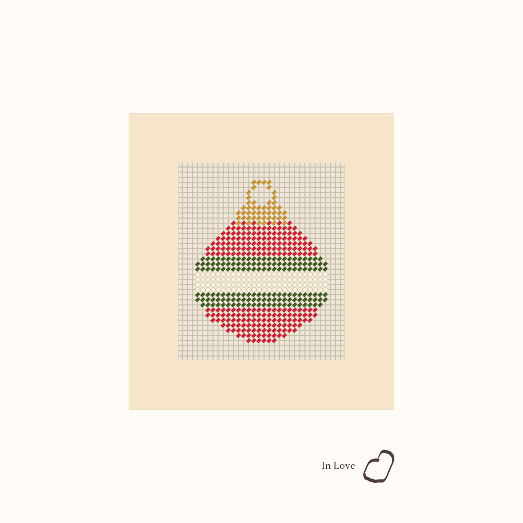 Mini Ornament shown stitched