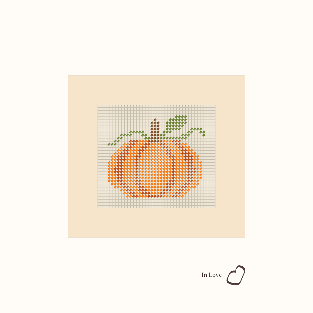 Mini Pumpkin shown stitched