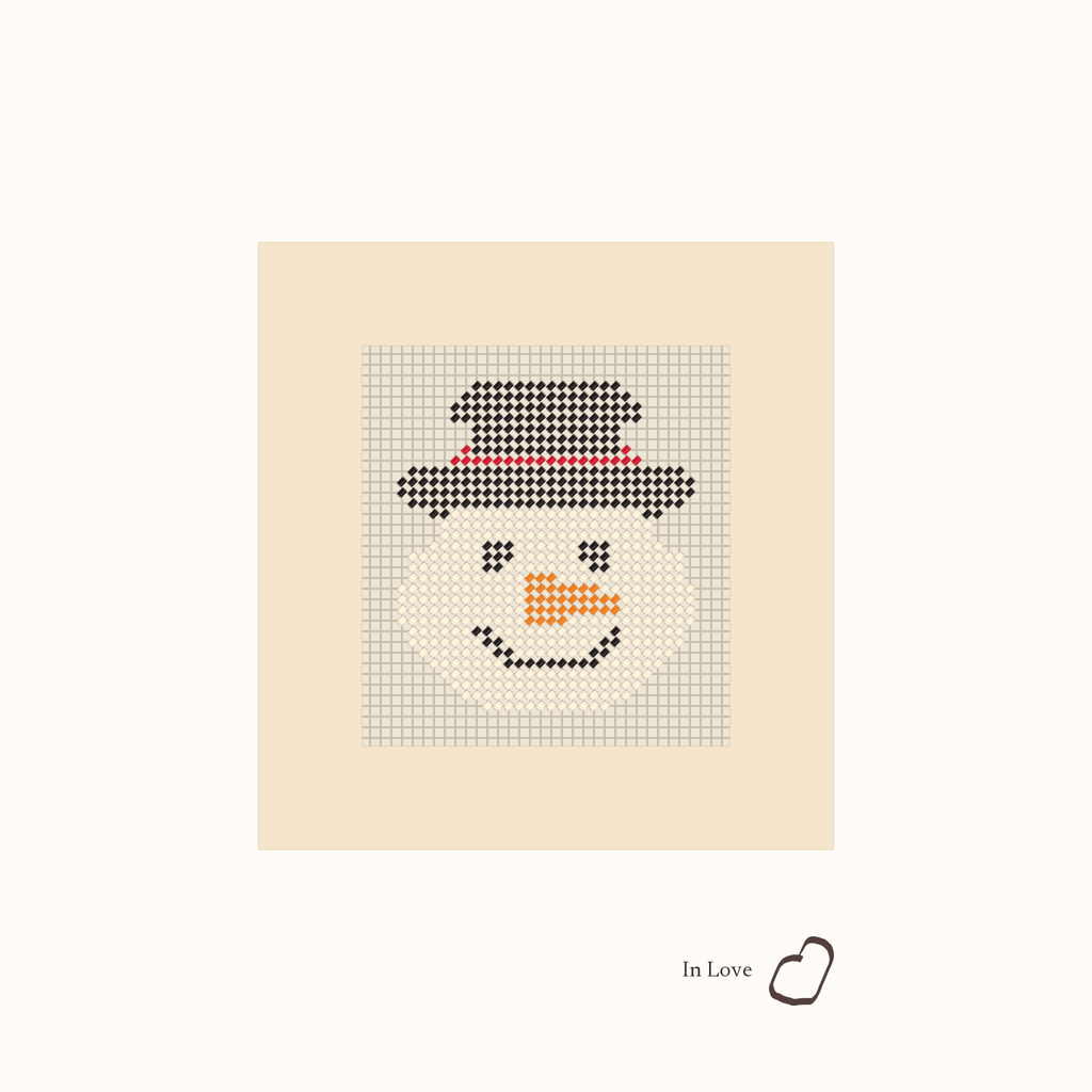 Mini Snowman shown stitched
