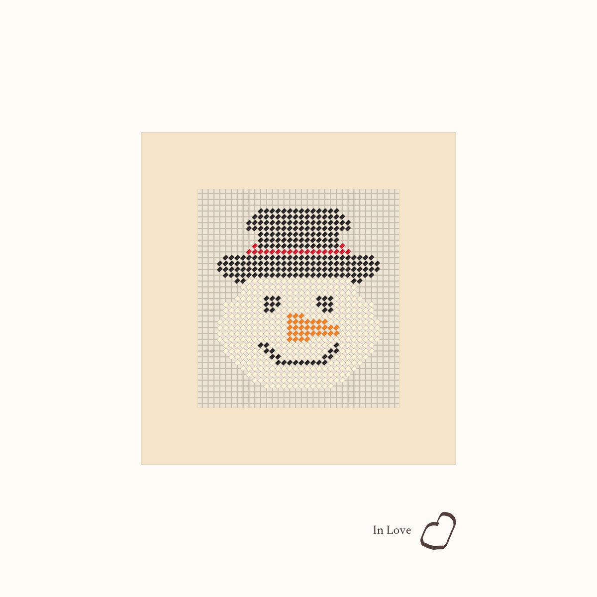 Mini Snowman shown stitched