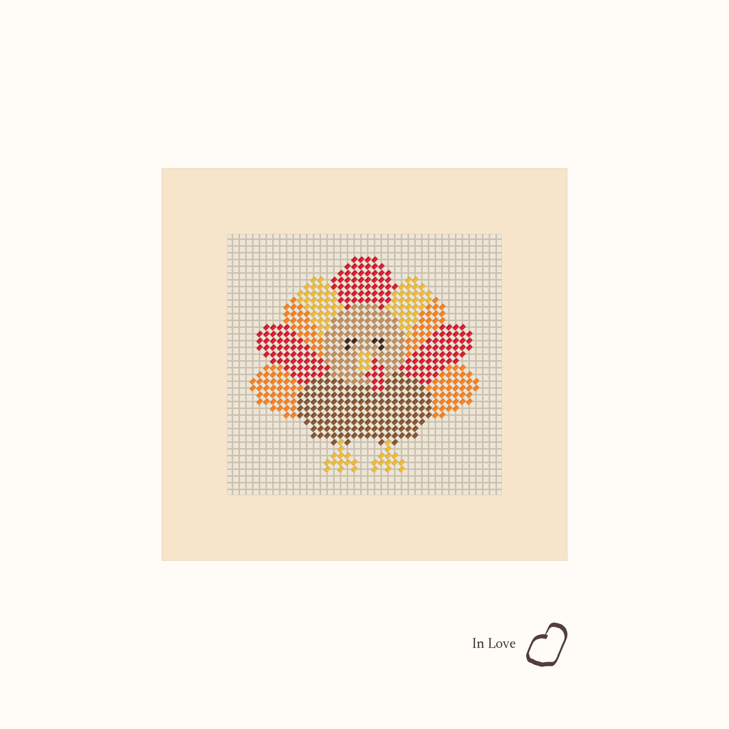 Mini Turkey shown stitched