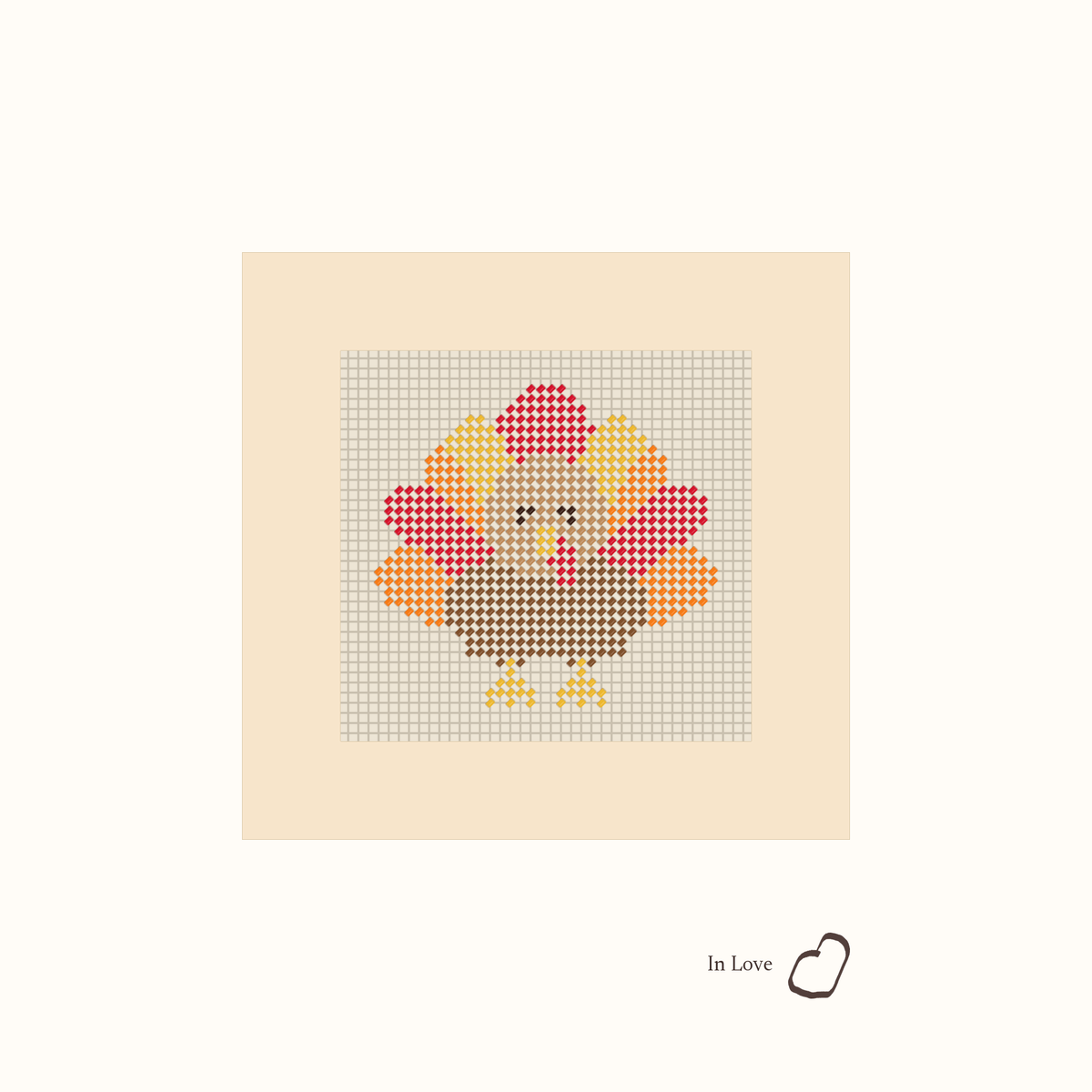 Mini Turkey shown stitched