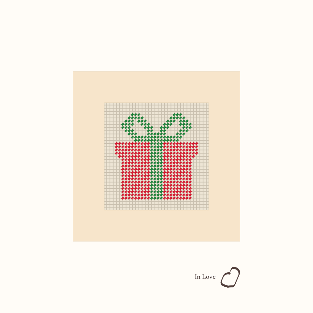 Mini Wrapped Present shown stitched