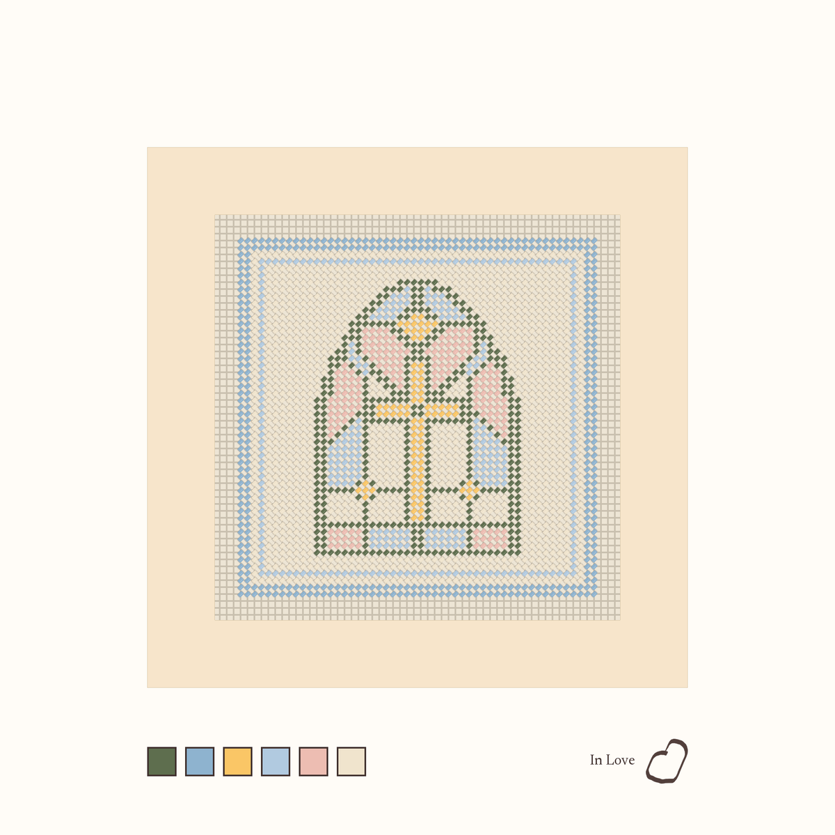 Stained Glass shown stitched