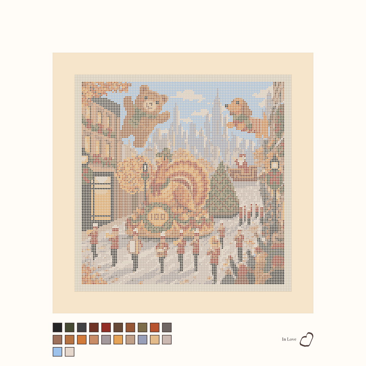 Thanksgiving Parade: Centennial shown stitched
