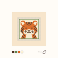 Tiger design as painted: a pleasant tiger