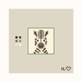 Zebra hand-painted needlepoint canvas: a pleasant zebra