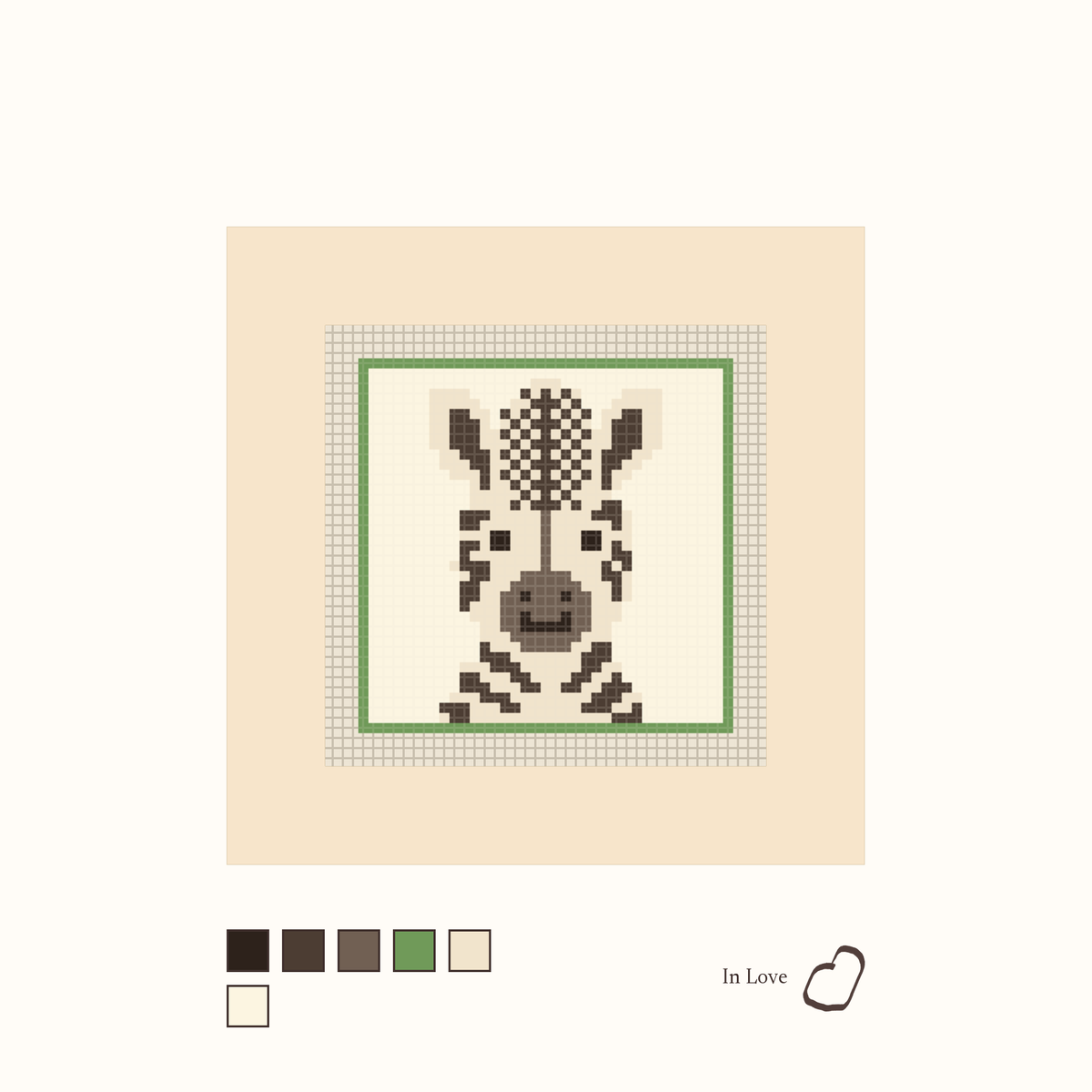 Zebra design as painted: a pleasant zebra